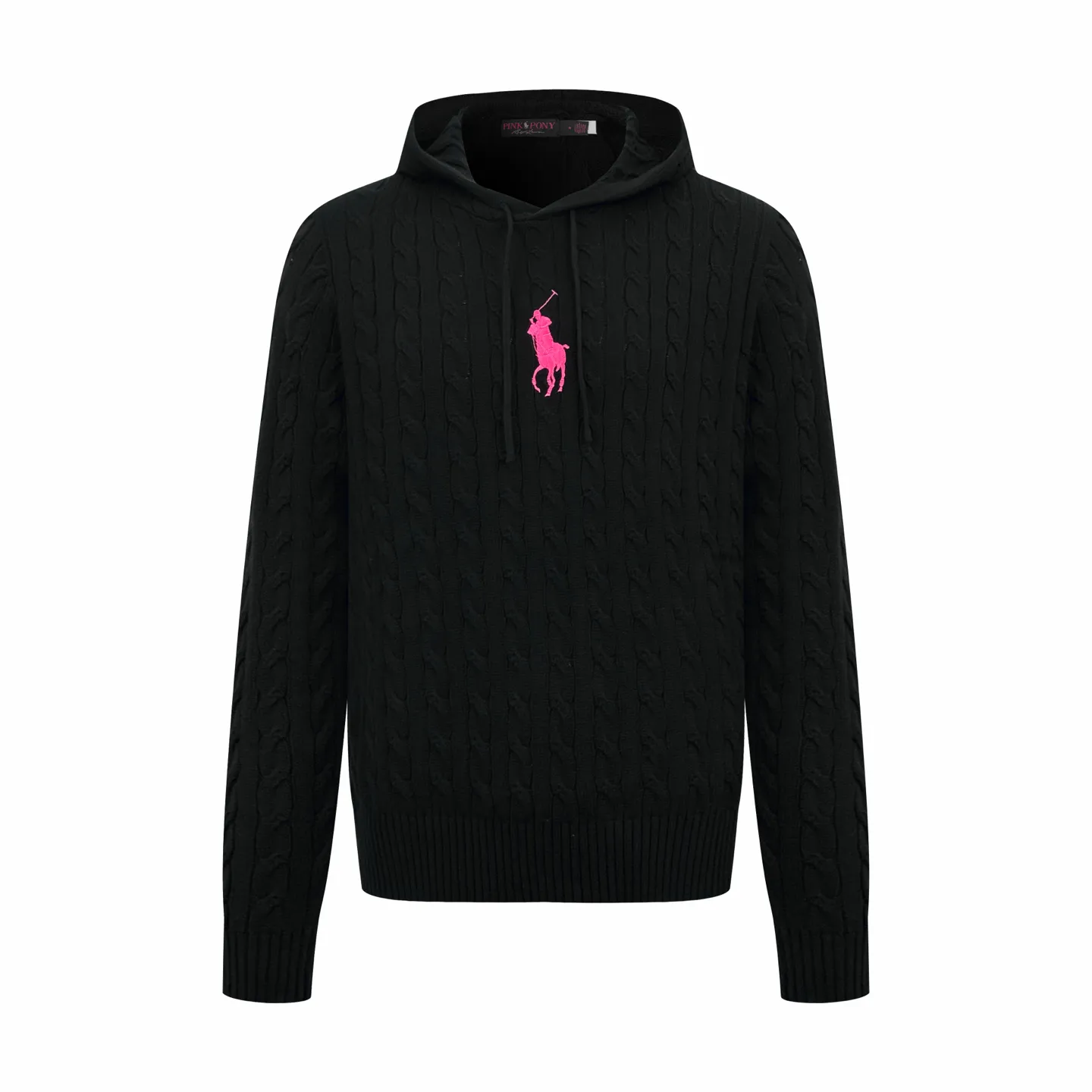 P470 Ralph Lauren embroidered hooded cable sweater. Tailor-woven velvet-feel wool twist. Light and warm as clouds. Comfortable against the skin. Uses carbon black wool as the canvas. Adds a touch of pink as the highlight of the soul. Let the calm black instantly have a rhythm of breathing. The iconic horse logo embroidery is embellished on the chest. Untimely but fatal romance. Gentleman's style philosophy. The classic cable knitting structure design injects the soul. The arrangement is precise and orderly. The dance of the hood is a combination of strength and softness. Give the classics a sense of the future, make retro no longer outdated, and stick to the timeless elegance and taste. Process 1: Use imported machine embroidery technology and use advanced computer control systems and precision mechanical components to achieve the iconic pony embroidery operation with high precision and smooth and delicate lines. Process 2: Three-dimensional cable weaving. Through the clever shifting and interweaving of coils, adjacent coils are cross-shifted to form a twisting effect of cable. The lines are smooth and regular, time-consuming and laborious. Process 3: Garment washing water plus soft and deodorizing process. Use professional washing equipment and specific detergents to deeply clean and deodorize the clothes. Improve the feel and appearance of the clothes. Accessories: Customized 1:1 Ralph Lauren trademark. Version: Fitted version. Size: S M L XL. Style number: CC921.
